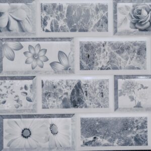 Plain Grey Flower Finish (Glossy) – Ceramic Wall Tile 300×600