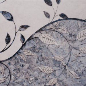 Grey Highlighted Flower Finish (Glossy) – Ceramic Wall Tile 250×375