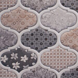 Grey Highlighted Bathroom Finish (Glossy) – Ceramic Wall Tile 250×375