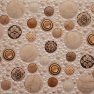 3D Beige Highlighted Finish (Glossy) – Ceramic Wall Tile 250×375