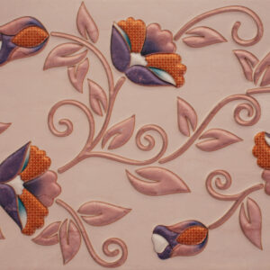 Pink Highlighted Flower Finish (Glossy) – Ceramic Wall Tile 250×375