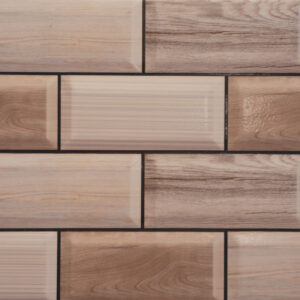 Wooden Bricks Finish (Glossy) – Ceramic Wall Tile 250×400
