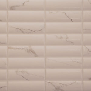 3D White Checked Finish (Glossy) – Ceramic Wall Tile 250×400