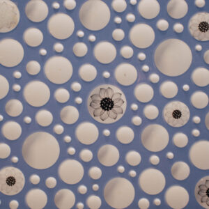 Highlighted Blue Flower Finish (Glossy) – Ceramic Wall Tile 300×450