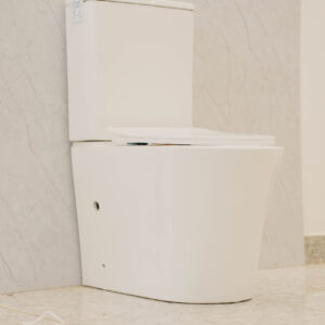 One Piece Toilet White Square Design