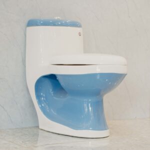 One Piece Toilet Astell White and Blue