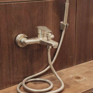 Wall Mixer Silver Matt With Hand Shower