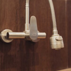 Wall Mixer Adjustable Silver Matt