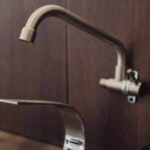 Wall Tap Single Silver Matt