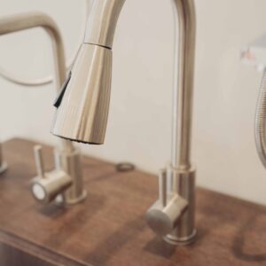 Kitchen Tap Mixer Silver Matt