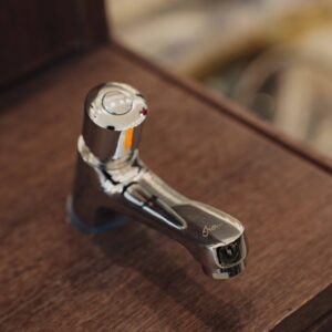 Push Tap Big Silver Chrome