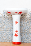 Floral Pedestal Basin Red
