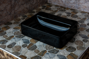 Rectangular Countertop Basin Gloss Black