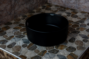 Round Cylinder Countertop Basin Matt Black