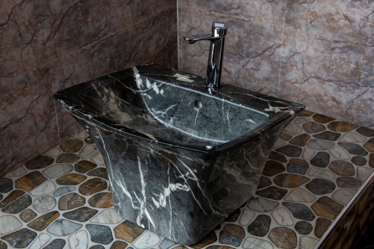 Pedestal Basin Black Marble Vein