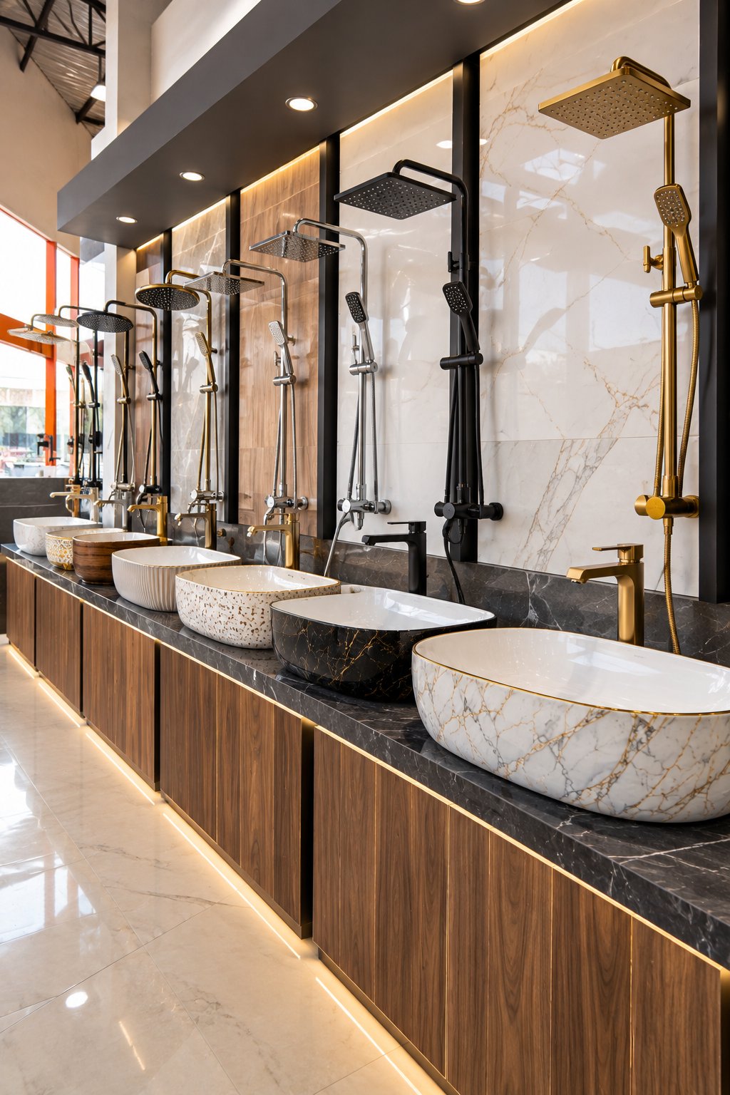 Rain shower columns