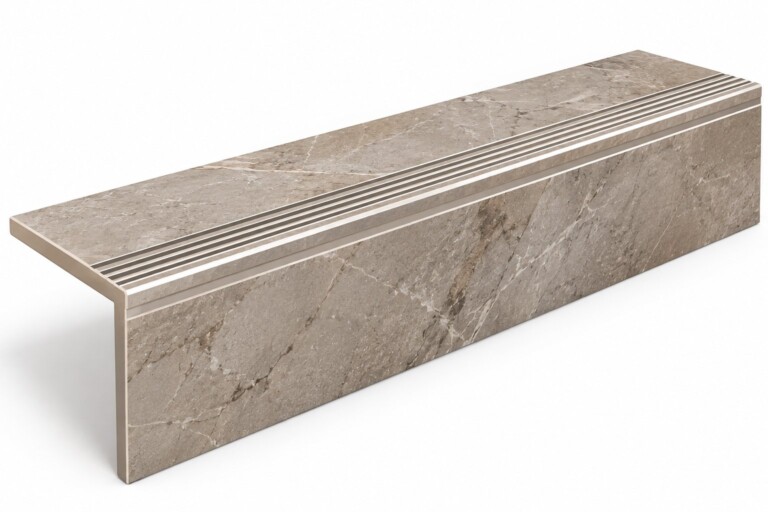 Step Riser Tile Grey Marble