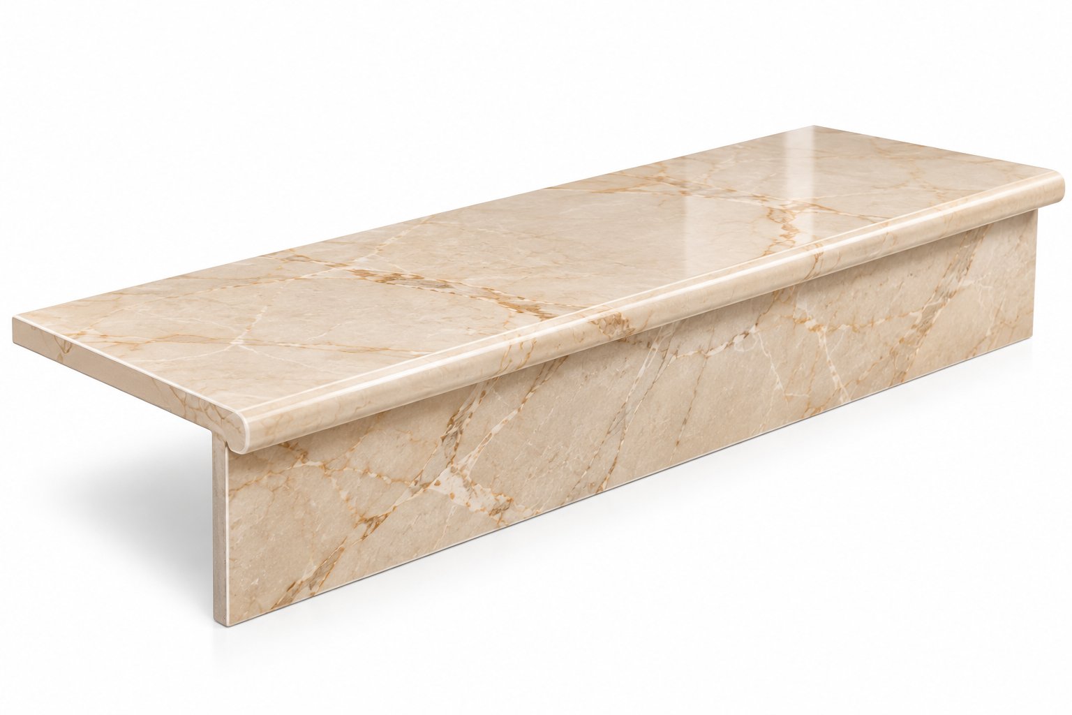 Step Riser Tile Beige Marble