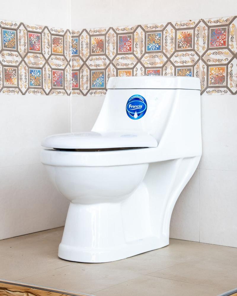 Toilets and cisterns on display
